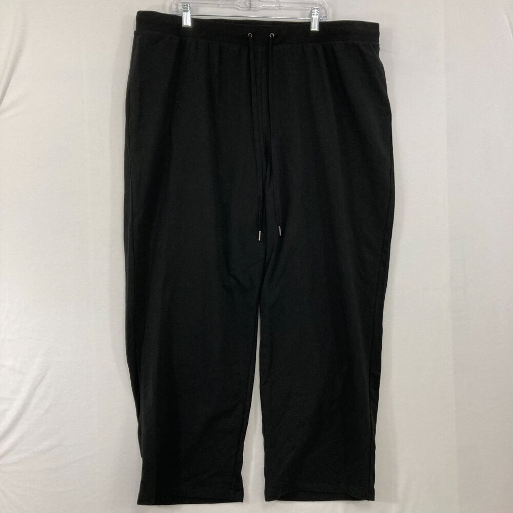 New Cable & Gauge‎ size 3X Black Straight Leg Stretch Pull-on Pants Comfy Casual